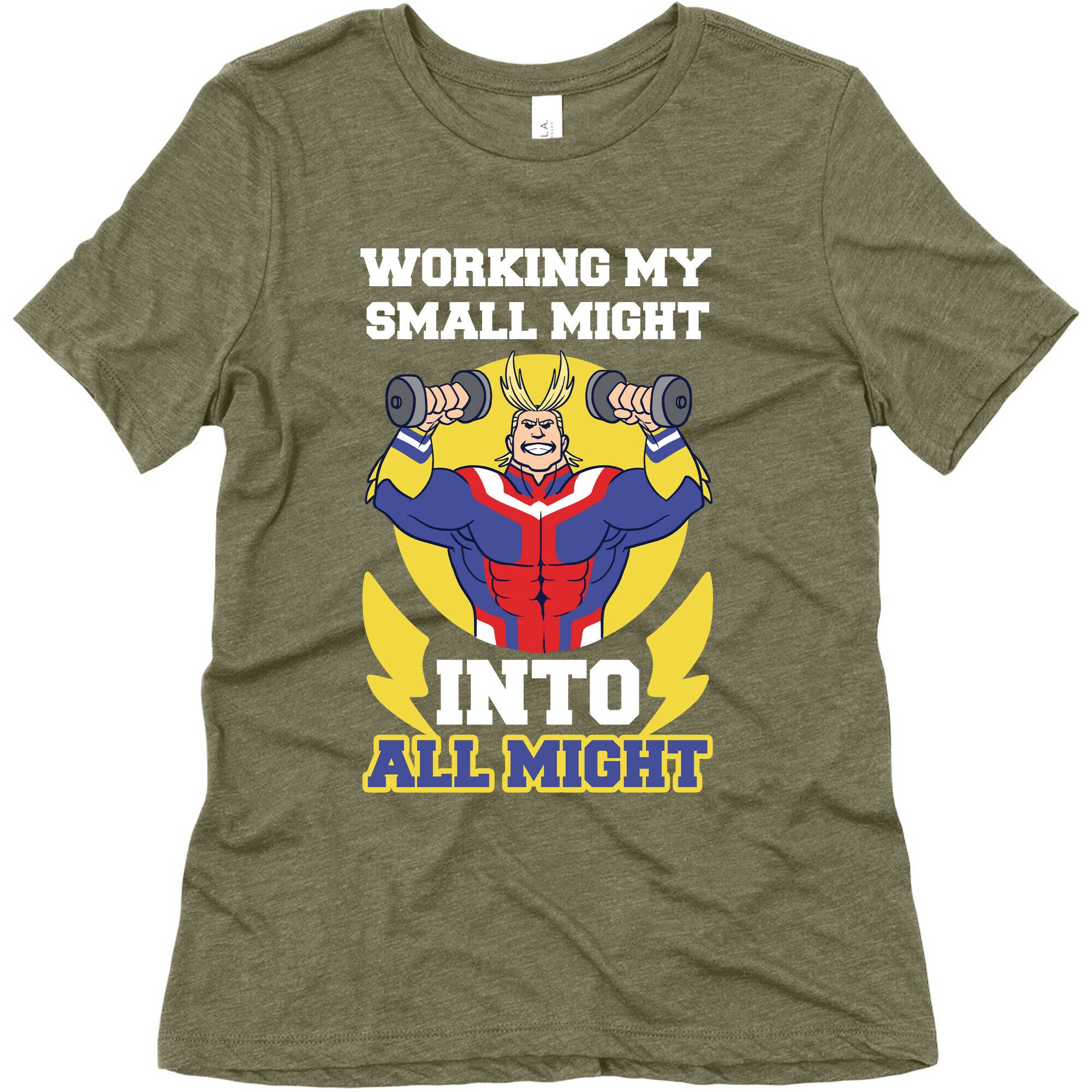 Working My Small Might Into All Might - My Hero Academia Women's Triblend Tee